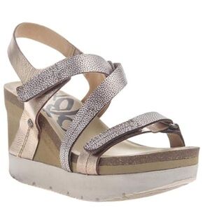 OTBT Metallic Wavy Wedges Sandals Women